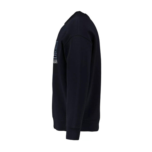 Felpa Uomo con logo stampato Blu avio EMPORIO ARMANI- Francavilla Moda